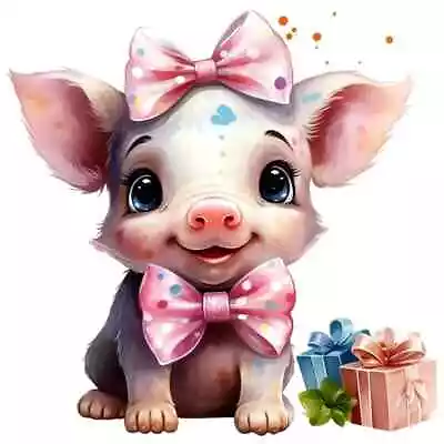 Buy Cute Piglet Style Iron On Heat Transfers T-Shirts Bags Lge / Small CHOOSE • 2£