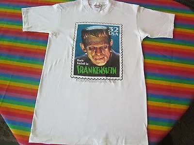 Buy Boris Karloff Vintage Frankenstein Tee Shirt Small Mint • 42.62£