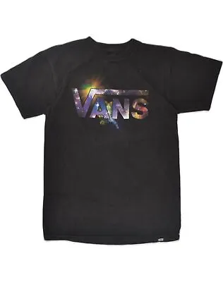 Buy VANS Womens Graphic T-Shirt Top UK 12 Medium Black Cotton TA05 • 9.60£