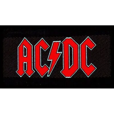Buy AC/DC Standard Patch ACDC RED LOGO: Black Rectangle Official Licenced Merch Gift • 3.95£