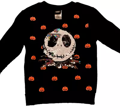 Buy Disney The Nightmare Before Christmas Girls Sequined Halloween Sweater. Small • 8.84£