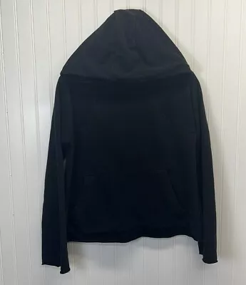 Buy ATHLETA Black Cropped Hoodie Raw Hem Raglan Bell Sleeve Sz M • 23.68£