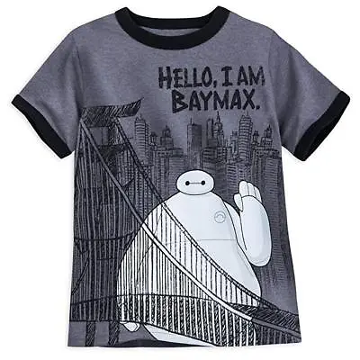 Buy Disney Store Big Hero Six Baymax Ringer For Boys Size XXS T-Shirt • 12.43£