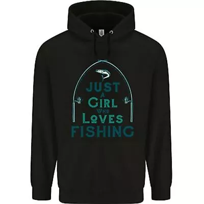 Buy Just A Girl Who Loves Fishing Fisherwoman Childrens Kids Hoodie • 17.99£