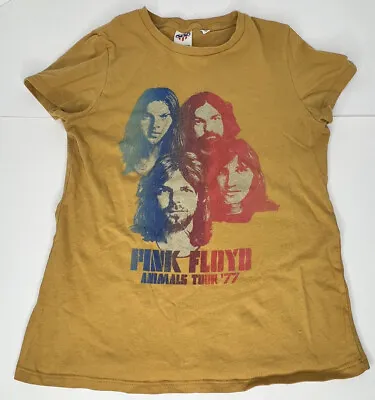 Buy PINK FLOYD ANIMALS TOUR '77 T-Shirt - Women's Sz: XS Yellow By Junk Food • 13.40£