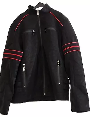 Buy  Mens  PU Leather Jacket  Fleece Lining XLarge  • 28£