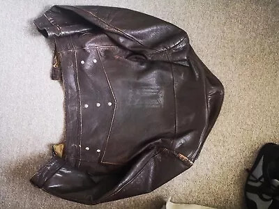Buy 1950s Men’s Brown Leather Jacket Vintage Small  • 125£