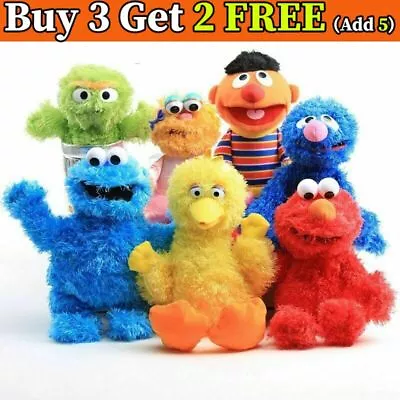 Buy UK Hand Puppet Sesame Street Plush Animal Elmo Cookie Monster Hand Puppet Toys  • 8.29£