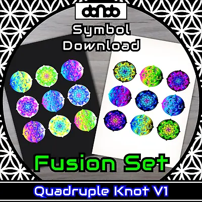 Buy Quadruple Knot V1 Fusion Set - Symbol - SVG PNG JPG PDF PSD AI EPS [2D Download] • 3.61£