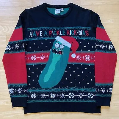 Buy Large 42  Inch Chest Rick And Morty Christmas Sweater Jumper Xmas Pickle Rick • 29.99£