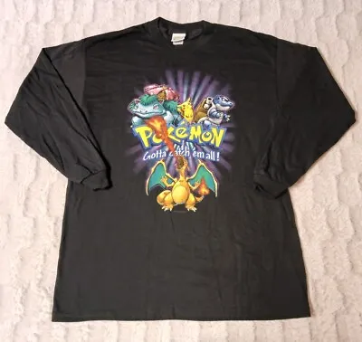 Buy Vintage Nintendo Pokemon Charizard Black 1999 T Shirt Size Adult Small/Youth  XL • 53.15£
