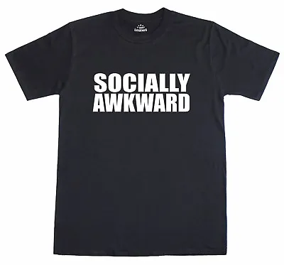 Buy Socially Awkward Funny Nerd Geek Mens Loose Fit Cotton T-Shirt  • 9.99£