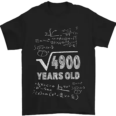 Buy 70th Birthday 70 Year Old Geek Funny Maths Mens T-Shirt 100% Cotton • 10.48£