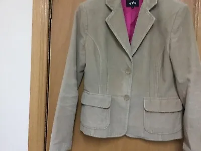 Buy Per Una  Ladies Beiege Cord Jacket Size 12 • 5.95£