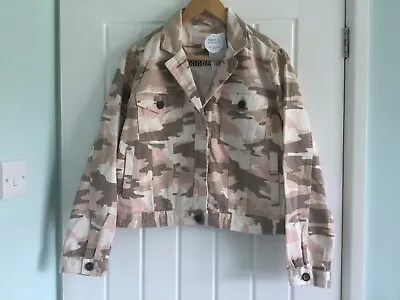 Buy NEXT SIZE UK 12 Pink Mix Camouflage Long Sleeve Denim Jacket New • 15£