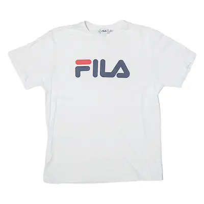 Buy FILA Mens T-Shirt White Short Sleeve M • 7.99£