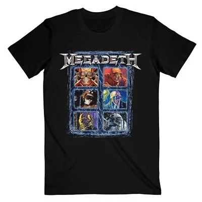 Buy Officially Licensed Megadeth Vic Head Grid Mens Black T Shirt Megadeth Tee • 15.95£