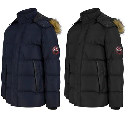 Buy Tokyo Laundry Men's Quilted Jacket With Detachable Hood Warm Padded Puffer Coat • 42.99£