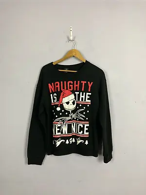 Buy Nightmare Before Christmas Sweatshirt, Black, Women's, Teens, Christmas Jumper • 14.99£