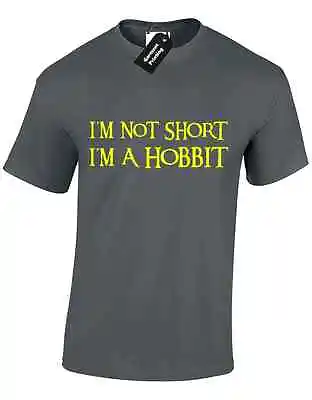 Buy Im Not Short Im A Hobbit Mens T Shirt Movie Slogan Lotr Humour Geek Fantasy New • 7.99£