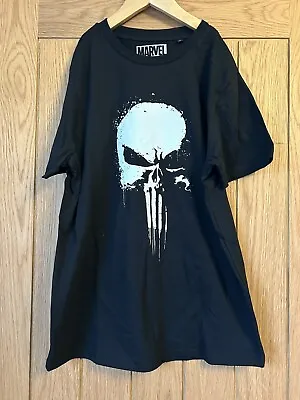 Buy Marvel The Punisher Skull Black Mens T-shirt Size S • 7.99£