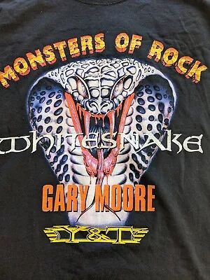 Buy Monsters Of Rock 2003 T-shirt Tee Medium Black Whitesnake Gary Moore Y&t • 18£