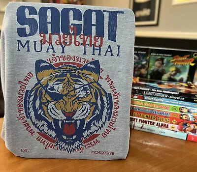 Buy Street Fighter Sagat Tiger Muay Thai Gym Poster Tee - 'God Of Muay Thai' T-Shirt • 18.99£