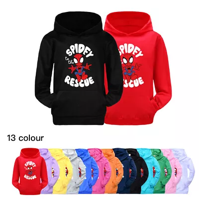 Buy Spider-man Superman Kids Pockets Hoodie Hooded Sweatshirt T-shirt Pullover Tops • 12.99£
