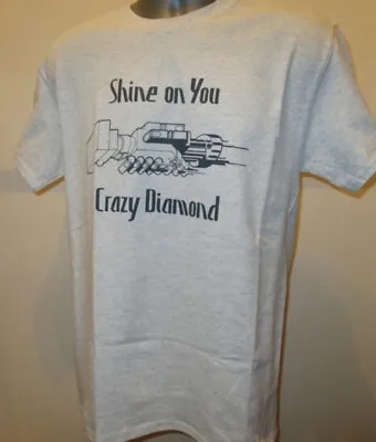 Buy Shine On You Crazy Diamond T Shirt 1970s Rock Music Floyd Dark Side Pompeii 501 • 13.45£
