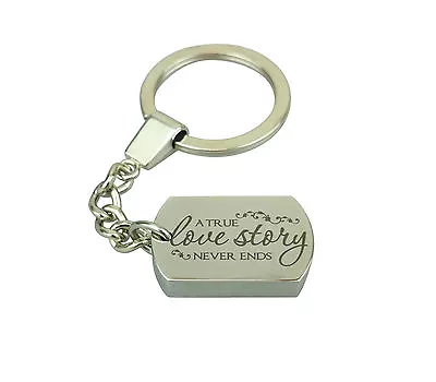 Buy Love Story Keyring - Cremation Jewellery - Memorial Ash Urn Keyring - Engraving • 19.99£
