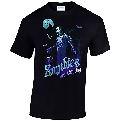 Buy The Zombies Are Coming Mens T-Shirt Satanic Gothic Dark Fantasy  Horror Lucifer • 15.95£