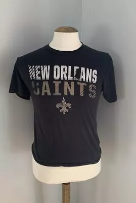 Buy New Orleans Saints T-Shirt Youth Large Black Logo Short Sleeved  • 3£