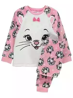 Buy Girls Disney The Aristocats Marie Fleece Pyjamas Pyjama Set Kids PJs   1-9 Years • 19.99£