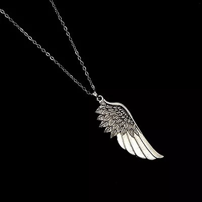 Buy Women & Men's Unique Silver Angel Wing Feather Pendant Necklace Jewellery Gift • 3.99£