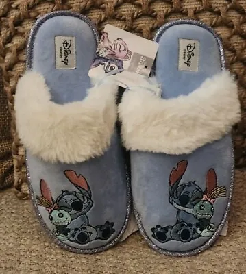 Buy Disney Lilo & Stitch Shimmer Embroidered Mule Slippers. Size 'S' 3-4 Primark  • 13.99£