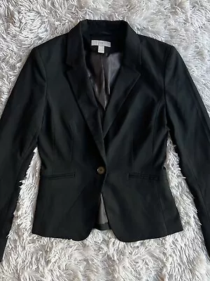 Buy Black H&M Tailored Fitted Suit Jacket Formal Summer Gothic • 11.20£