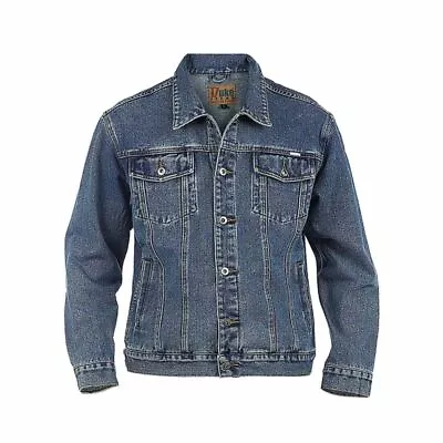 Buy Duke Men’s Heavy Denim Jacket Plus Size Jean Jacket With Pockets 1XL-8XL • 31.55£