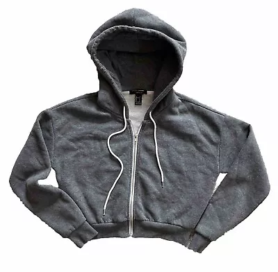 Buy Forever 21 Zip Up Hoodie Gray Sweatshirt Size Small S • 13.22£