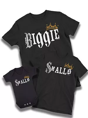 Buy Biggie Smalls Mens Kids Matching T-Shirt Dad Mum Son Funny Gift Family Baby • 8.95£