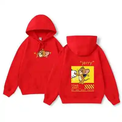 Buy Kawaii Cat Tom And Mouse Jerry Hoodie Clothes Men Women • 31.85£