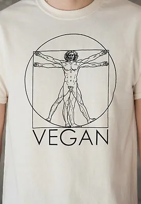 Buy Vegan T Shirt Animal Rights Da Vinci Art Be Kind Edgy Veggie AF Mens Womens Tee • 14.99£