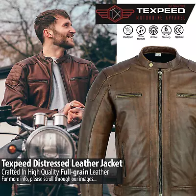 Buy Leather Motorbike Motorcycle Jacket With Genuine CE Protective Biker Armour • 89.99£