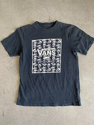 Buy Vans Black Skull Print T-shirt Boys S (8-10) • 7.87£