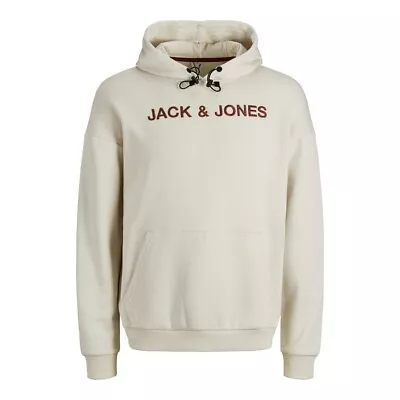 Buy Jack & Jones Mens Hoodie Brodi Brushed Loopback Jumper Cotton Blend Top • 12.99£
