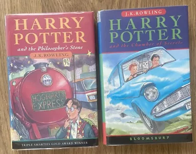 Buy Harry Potter The Philosopher's Stone 1st First Edition + Chamber Secrets Rowling • 32£
