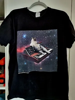 Buy Cats On Synthesizers In Space Print T Shirt Size M Techno 303 909 808 • 13.99£