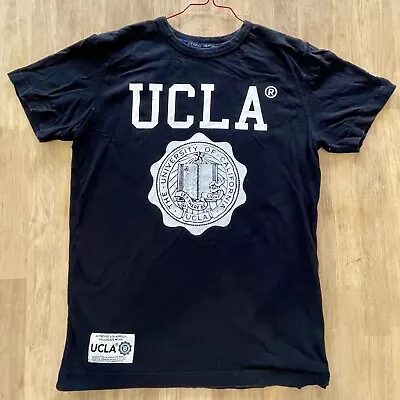 Buy Adult T-Shirt Top Black UCLA Official Logo Graphic Short Sleeve S 36” Cotton Emo • 15£