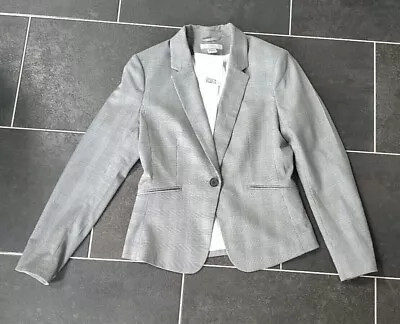 Buy Womens Ladies Blazer Jacket H And M  Grey UK Size 10 Lined SmartFormalCasual New • 18.98£