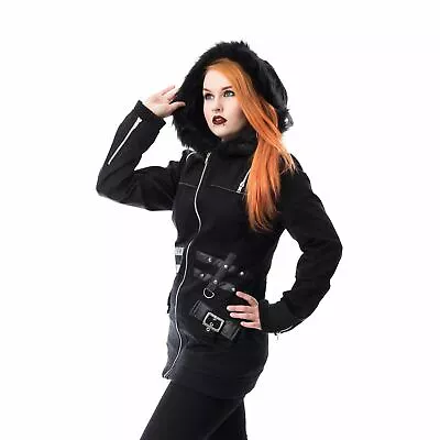 Buy Heartless Sara Jacket Ladies Black Goth Emo Punk Women New Gothic Hooded Warm • 65.95£
