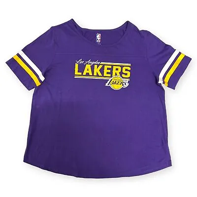 Buy NBA Los Angeles  Lakers Short Sleeve T-Shirt Womens Purple XL • 10£